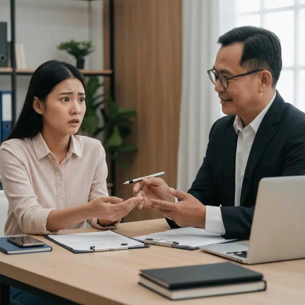 Patient consulting with a lawyer about medical malpractice in Los Angeles