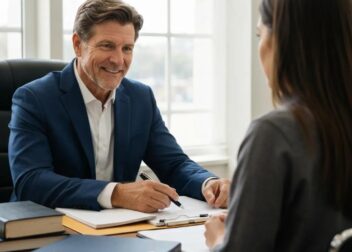 Utah Personal Injury Lawyers consulting with a client in a professional office setting